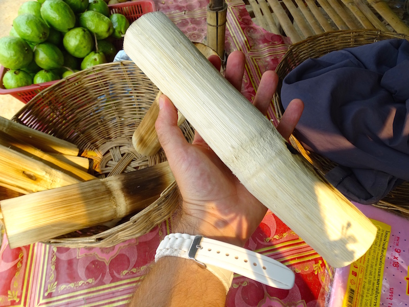 Du sticky bambou rice au cambodge