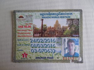 Pass 3 jours pour les temples de Angkor au cambodge