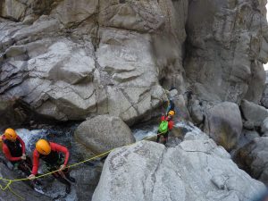 Canyoning dans les gorges du chassezac en Lozère