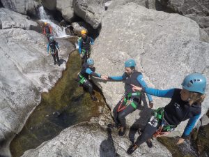 Canyoning dans les gorges du chassezac en Lozère
